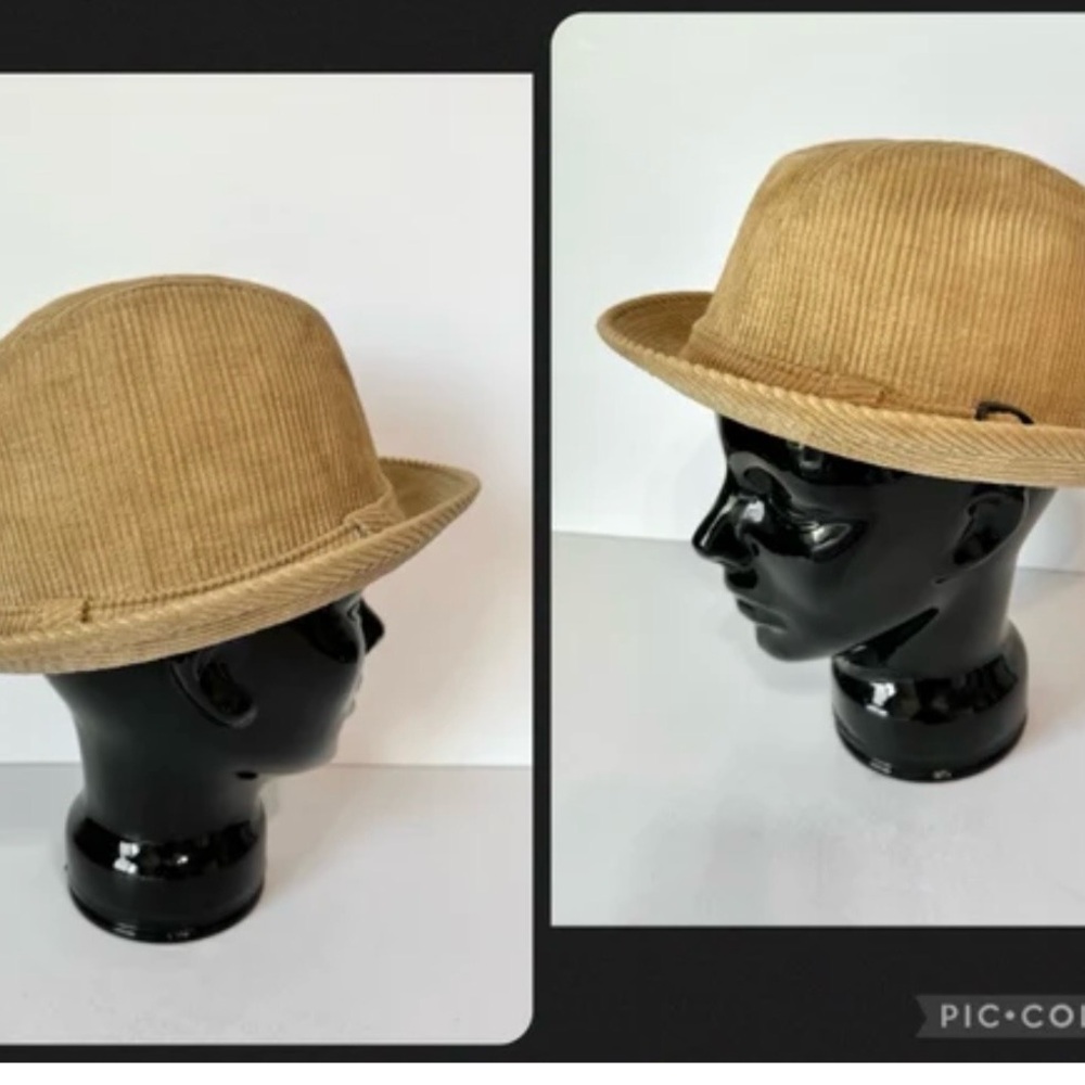 #0986+Men’ Vintage Chapeau Homme Manhattan Cotton Fedora Hat - Picture 4 of 6